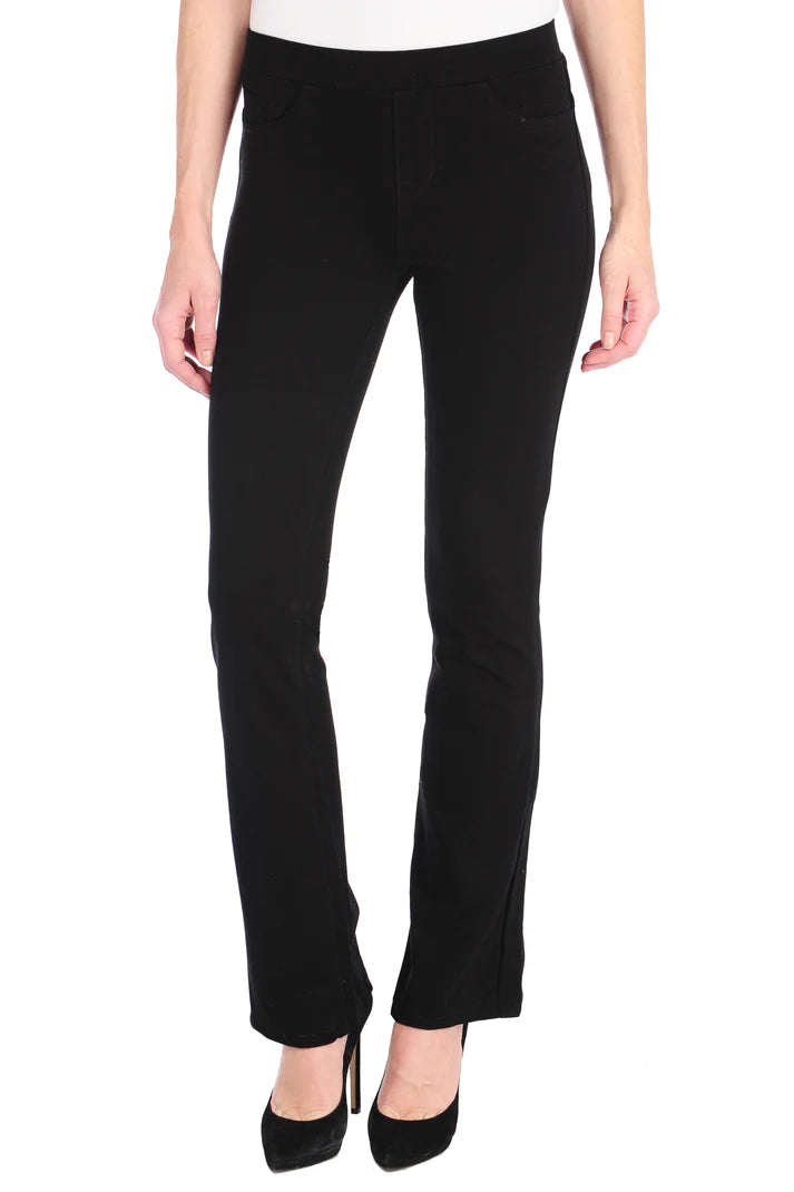 High Rise 5 Pocket Pull On Pant - Black