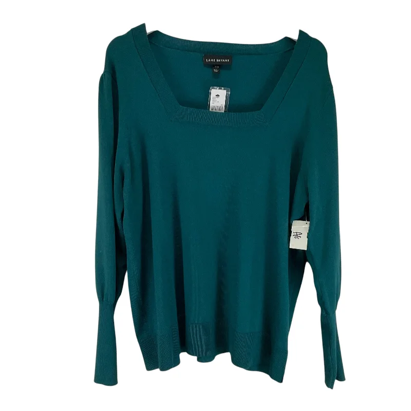 Top Long Sleeve By Lane Bryant In Green, Size: Xl