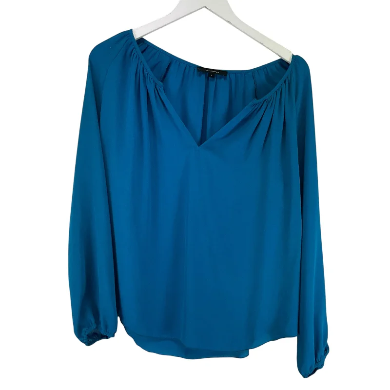 Top Long Sleeve By Olivaceous In Blue, Size: L